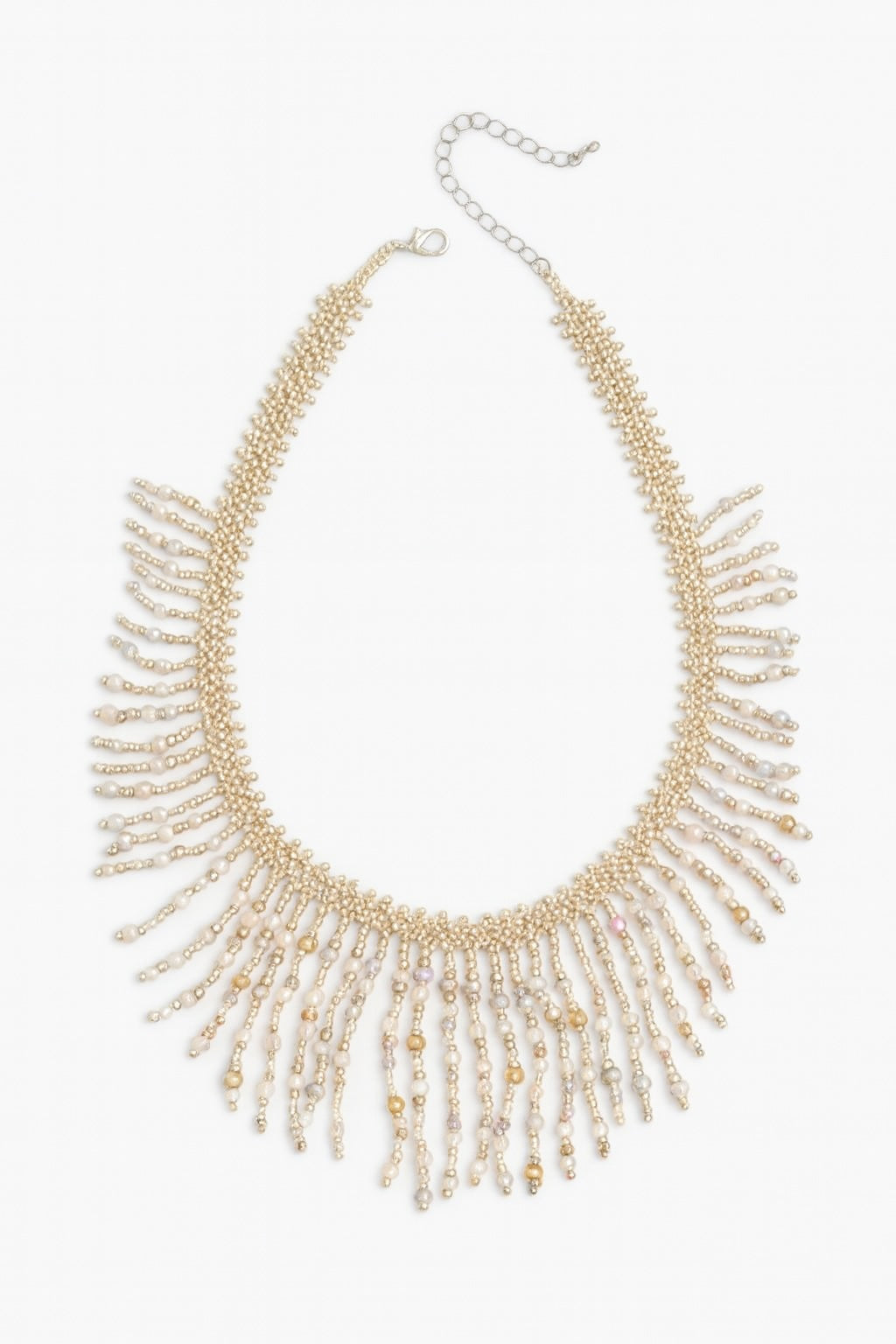 Handmade Beige Seed Bead Necklace / El Yapımı Bej Kum Boncuk Kolye