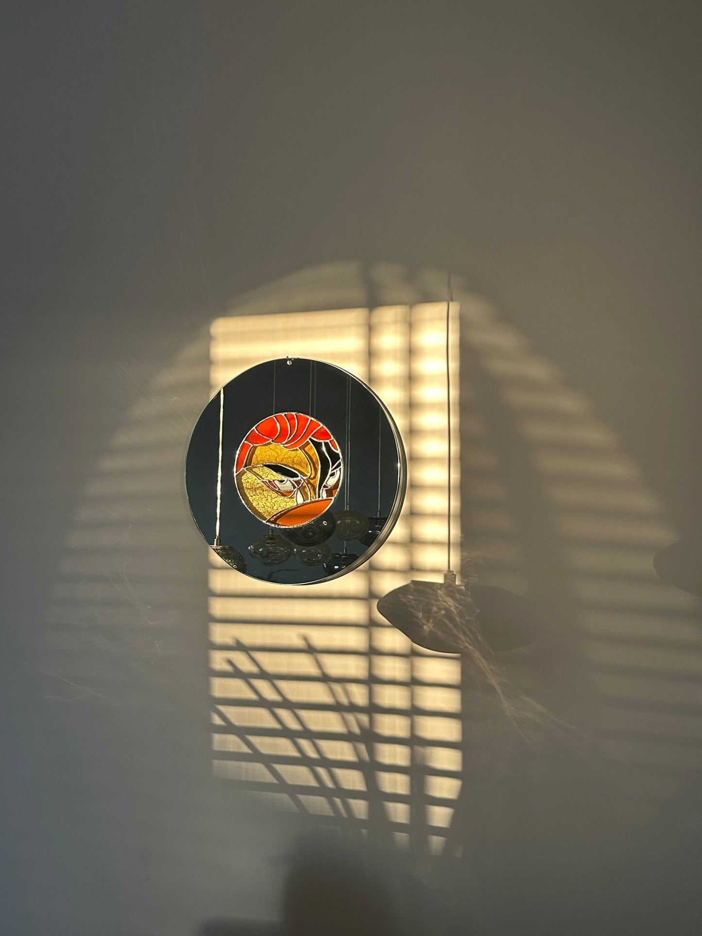 Düşmüş Melek Tiffany Cam Vitray Ayna